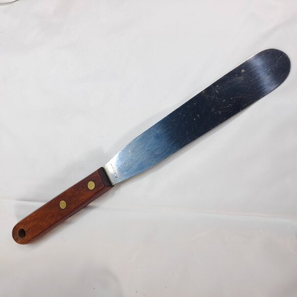 Vintage Robinson Knife Company Icing Frosting Spatula Spreader Wood Handle USA - Picture 1 of 11